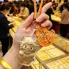 Ano do Carneiro Ouro Puro 999 Tenha Dinheiro para Gastar Chaveiro de Desenho Animado Carneirinho Dourado Ano do Zodíaco Pingente de Enfeite para Bolsa Pingente de Bolsa Lembrança