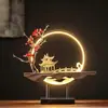Estante de Exhibición para Licores Anillo de Lámpara Adornos Base de Madera Maciza Estatuas de Buda DIY Colocación de Cosméticos Accesorios para el Hogar Compañero de Mano Gundam