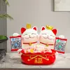 Cajero de Tienda Código QR Gato de la Suerte Adornos de Almacenamiento Regalos de Apertura de Nueva Tienda Recepción de Hotel Código de Pago Lingote