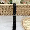 Fita Estilo Chanel com Miçangas Costuradas à Mão, Miçangas Douradas, Acessório Decorativo para Roupas, Casacos, Vestidos e Golas de Vestido
