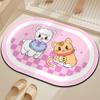 Tapete de Chão para Banheiro Desenho Animado Lama de Diatomáceas Absorvente de Água Secagem Rápida Capacho Banheiro Vaso Sanitário Antiderrapante Tapete para Pés Tapete Personalizado com Fotos