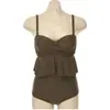 Traje de baño para mujer de dos piezas conservador ajustado estilo coreano ins para pecho pequeño con realce bikini sexy traje de baño para aguas termales