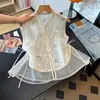 Chaleco de Seda Reductor de Edad de Verano con Calidad Garantizada para Mujeres de Mediana Edad, Nuevo Estilo Chino, Chaleco de Malla Fina de Alta Gama