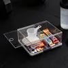 Caja de almacenamiento de acrílico con tapa, acrílico transparente, muy transparente, para guardar medicamentos, cosméticos y otros artículos