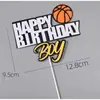 Celebridade da Internet Basquete Futebol Decoração de Bolo Caixa de Sapatos Plug-in de Tênis de Basquete Enfeites Festa de Aniversário de Menino Decoração de Confeitaria