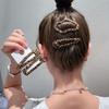 Horquilla con flequillo con estampado de leopardo para otoño e invierno, horquilla sencilla con flequillo, horquilla rota en la parte trasera, accesorios para el cabello, tocado con clip de un solo personaje