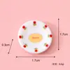 Produto Novo Original Loja de Sobremesas Ursinho Simulação Ursinho Dia dos Namorados Série Rosa Resina 3D Casa de Brinquedo Pequeno Ornamento
