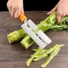 Faca de Cana de Aço Inoxidável para Alface Faca Descascadora Especial Cozinha Multifuncional Faca para Barbear Fruta Abóbora Batata Descascador