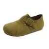Zapatos de mujer Muller 2026 con hebilla retro, mocasines slip-on versátiles para otoño, estilo nuevo, fáciles de poner, con plantilla oculta para aumentar la altura