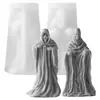 Jiahui Mei Ornamentos de Caveira de Halloween Molde de Silicone Crânio Humano Fantasma DIY Ferramenta de Moagem de Vela de Aromaterapia