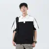 Camisa Polo de Rayas con Cuello y Manga Corta para Hombre, Camiseta Casual Resistente