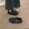 Zapatos planos cómodos de invierno Birkenstock con forro de felpa, nuevo estilo otoño/invierno 2026, slip-on, cálidos, mullidos, de algodón para mujer, adecuados para usar al aire libre