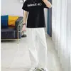 Jeans blancos estilo americano para hombre verano ootd outfit pantalones cleanfit ropa de trabajo pantalones de pierna ancha pantalones de pierna recta lavados