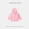 Chaqueta de Chicas Dudu, Atuendo Elegante de Primavera para Niñas, Ropa Infantil con Capucha, Top de Primavera para Niños