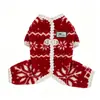 Ropa nueva para perros de otoño e invierno, ropa para mascotas estilo Teddy, engrosada para el invierno, 26, estilo nórdico, con apertura en la espalda y cuatro patas