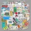 50 Piezas de Suministros Escolares Pegatinas de Graffiti Maleta Estuche para Equipaje Portátil Laptop Guitarra Pegatinas Impermeables Pegatinas