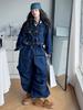 Conjunto Jeans Designer para Meninas Primavera e Outono Estilo Coreano 2025 Novo Jaqueta Estilo Coreano Infantil Calça de Trabalho Solta
