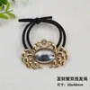 Yingyi Accesorios DIY Brocado Song Base para Pasador de Cangrejo de la Fortuna con Cubierta Goma para el Cabello de Cangrejo Anillo para el Cabello Accesorios de Material de Tela