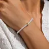 Nuevo Pulsera de Plata de Ley 925 con Perla y un Diamante pulsera de uso avanzado Pulsera francesa de venta caliente europea y americana niche