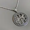 Joyería de comercio exterior europea y americana anillo retro tallado colgante de libélula hueco cadena de clavícula simple estilo nacional