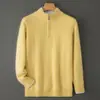 Cárdigan de Velour de Cien Colores Lana Pura Cremallera Otoño e Invierno Tejido de Punto Trenzado Tejido de Punto Holgado Suéter Casual de Negocios Ropa Exterior Engrosada