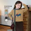 Top Casual Cómodo Elegante de Dibujos Animados para Niñas de Otoño 26 Niños Versátil Animal Lindo Juguetón Camiseta de Manga Larga