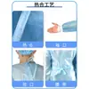 Ropa de Aislamiento Desechable de Polipropileno y Polietileno Tela No Tejida Impermeable Antipolvo Resistente al Desgaste Engrosada Ropa Protectora para Trabajo Experimental de una Sola Pieza en stock