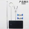 Soporte Pequeño de Hierro Pinza Cruzada Anillo de Hierro Soporte Miniatura Lámpara de Alcohol Enseñanza de Física de Secundaria Uso Estudiantil Laboratorio