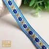 Estilo étnico encaje de tela adornos accesorios fondo camel flores bordadas tela para ropa de algodón adornos para manualidades materiales decorativos