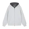 Moletom pesado estilo americano, moletom de camada dupla para comércio exterior, cardigã sweatshirt masculino moderno de outono com caimento solto e zíper duplo, feito sob medida