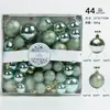 Bola de Natal Spot Transfronteiriça 3/4/5cm Caixa Colorida Quadrada Enfeite para Árvore de Natal Bola Brilhante com Glitter 44 Peças Caixa de Presente