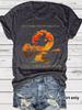 En stock Camiseta de mujer con cuello redondo y estampado de atardecer de moda europea y americana en stock Amazon en stock Manga corta suelta Comercio exterior