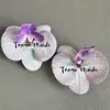 Cabeça de Flor de Orquídea Phalaenopsis Artificial, Textura de Película Impressa em 3D, Buquê Exquisito para Decoração de Casamento e Lembrança