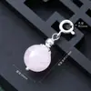Contas redondas de ágata de cristal natural, pequenos pingentes, acessórios para pulseiras, colares, acessórios DIY, fechos universais, pingentes de bolsa