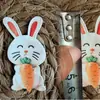 Nuevo colgante adorno de conejito de huevo de Pascua de Amazon, artículo popular de comercio exterior, decoración de fiesta de Pascua de madera