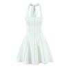 Exportación Transfronteriza Ropa de Mujer Verano 2025 Estilo Europeo y Americano Cuadrado Francés Cuello Cintura Corto Vestido Halter para Mujer C27462