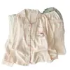 Pijama estilo Ins para mujer con diseño de gatito KT, para primavera y otoño, de manga larga y pantalón largo, algodón nube, lindo de dibujos animados, se puede usar fuera como ropa de casa