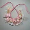 Baberos para mascotas transfronterizos, baberos para gatos, accesorios para perros de encaje rosa con lazo, fabricante de bufandas al por mayor