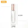 Botella de Perfume de 10 ml Cuadrada Boca de Rosca Sub-Botella de Perfume de 5 ml Botella de Muestra de Perfume de Vidrio Botella con Atomizador Cosmético