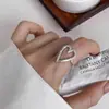 Anillo de Plata de Ley 925 Simple Dulce Fresco Flor Otoño Invierno Nuevo Anillo para Mujer ins Sensación de Alta Gama Anillo de Junta Abierta Ajustable