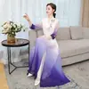 Vestido de Té Zen Artístico Retro Estilo Chino Modificado Hanfu 2026 para Mujer, Vestido de Hada Disfraz Antiguo Ceñido a la Cintura para Verano