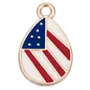 Bandera Americana del Día de la Independencia Transfronteriza Colgante Individual Accesorios para Joyería DIY Aleación de Goteo de Aceite Collar Pulsera Venta Directa de Fábrica