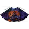 Disfraz Infantil de Halloween Capa de Calabaza Guadaña Manchada de Sangre Capa con Estampado de Halloween para Niños Pequeños y Bebés
