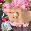 Reykjamak Arc Gem Pearl Brincos Dream Lace Banhado a Ouro 18K Honeycomb Wheat Ear Zircon Colar
