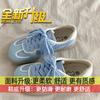 Sapatos brancos pequenos de sola grossa estilo Hong Kong para mulheres 2024 outono novo chique para todos os jogos pequenos sapatos de treinamento moral bico redondo sapatos casuais maré