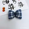 Tecido Retrô Acolchoado Xadrez Laço Tridimensional Acessório DIY Para Cabeça Acessórios de Cabelo Presilhas Broche Feminino Materiais de Joalheria