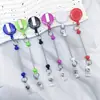 Hebilla de Tirón Fácil con Cuentas para Manualidades Color Transparente Llavero de Insignia con Cuentas Etiquetado de Tarjeta de Trabajo con Insignia de Cuentas Hebilla de Tirón Fácil