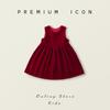 Vestido sin mangas de terciopelo para niña otoño/invierno 2025 nuevo bebé versión coreana de rojo Una falda de princesa una generación de cabello