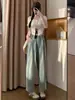 Jeans de Pierna Ancha de Color Claro para Mujer, Estilo Delgado de Primavera, Nuevos 2026 de Cintura Alta Adelgazantes Pierna Recta Petite Zanahoria Harem