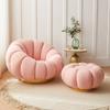 Sofá Perezoso Silla Calabaza Lujo Ligero Tatami Una Persona Vellón de Cordero Estilo Crema Dormitorio Balcón Sofá Silla Casual